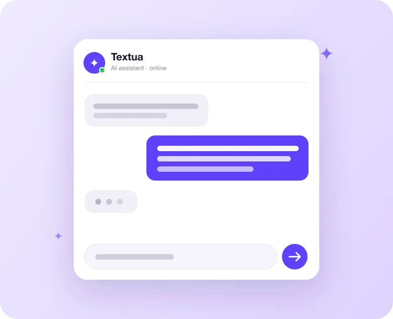 Textua chat interface answering questions about a document